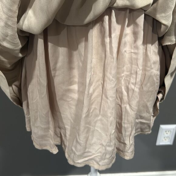 L’atiste by Amy Off Shoulder Taupe Boho Dress M - Picture 5 of 7